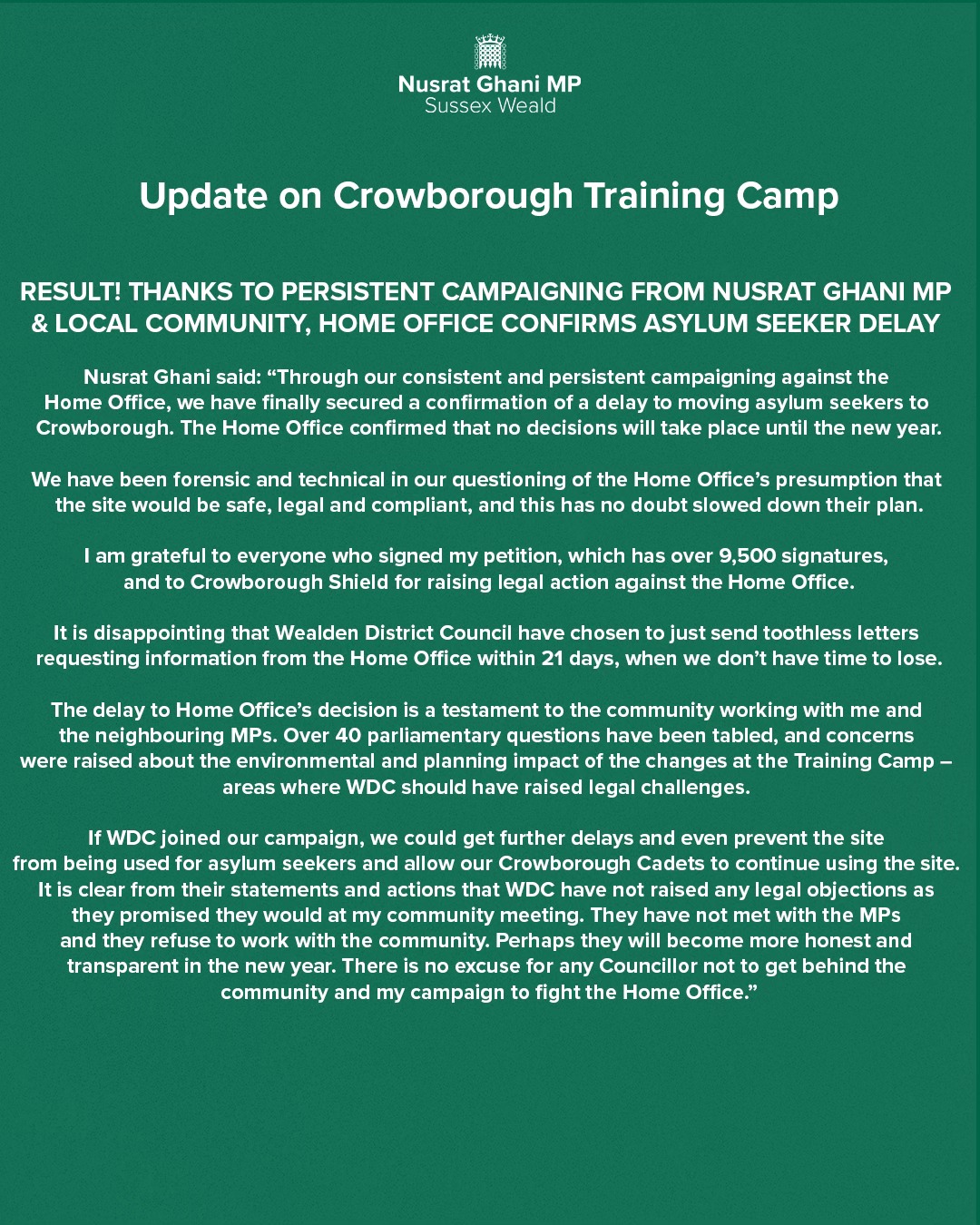 Statement 17 Dec 2025