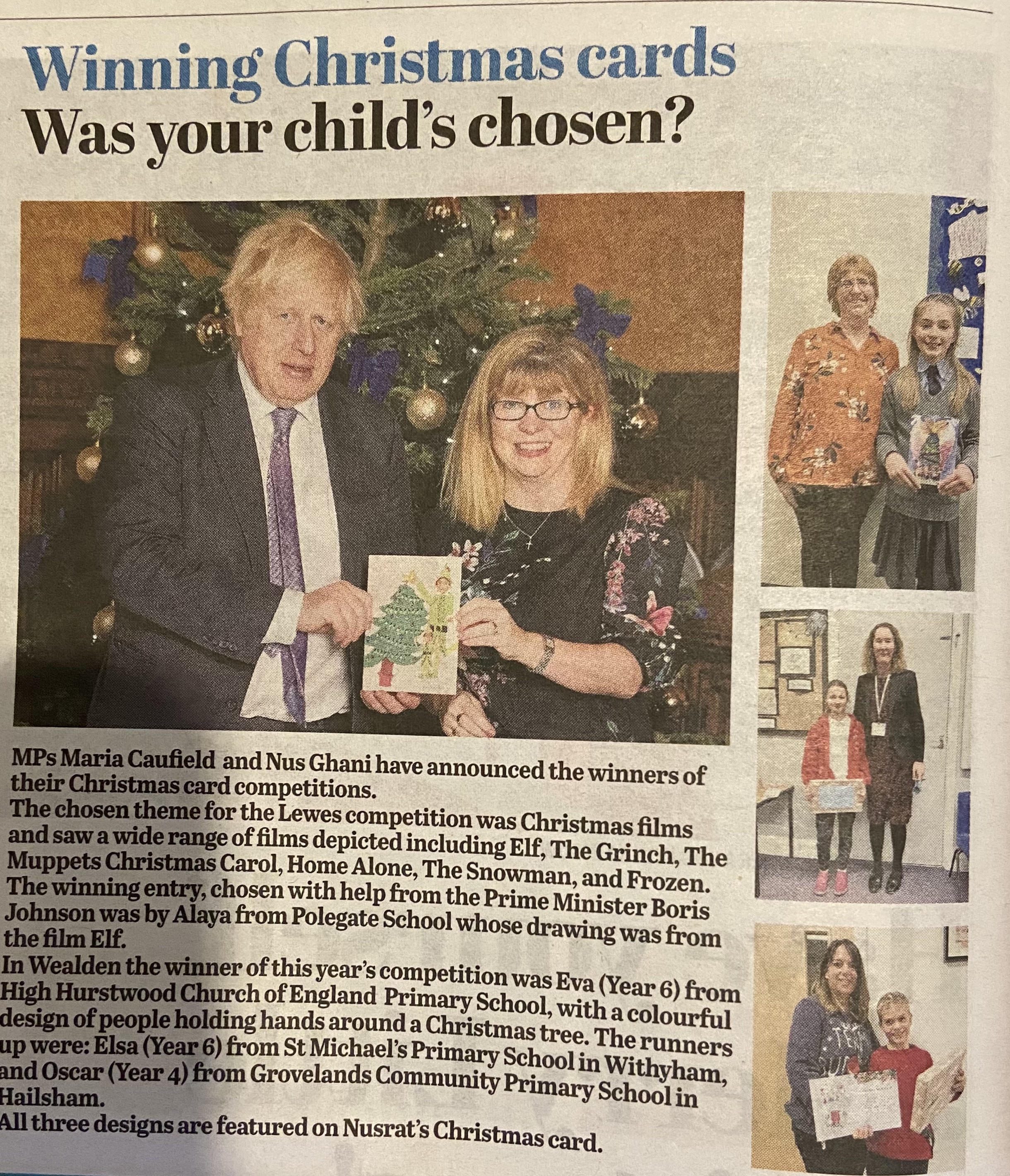 Christmas Card Winners