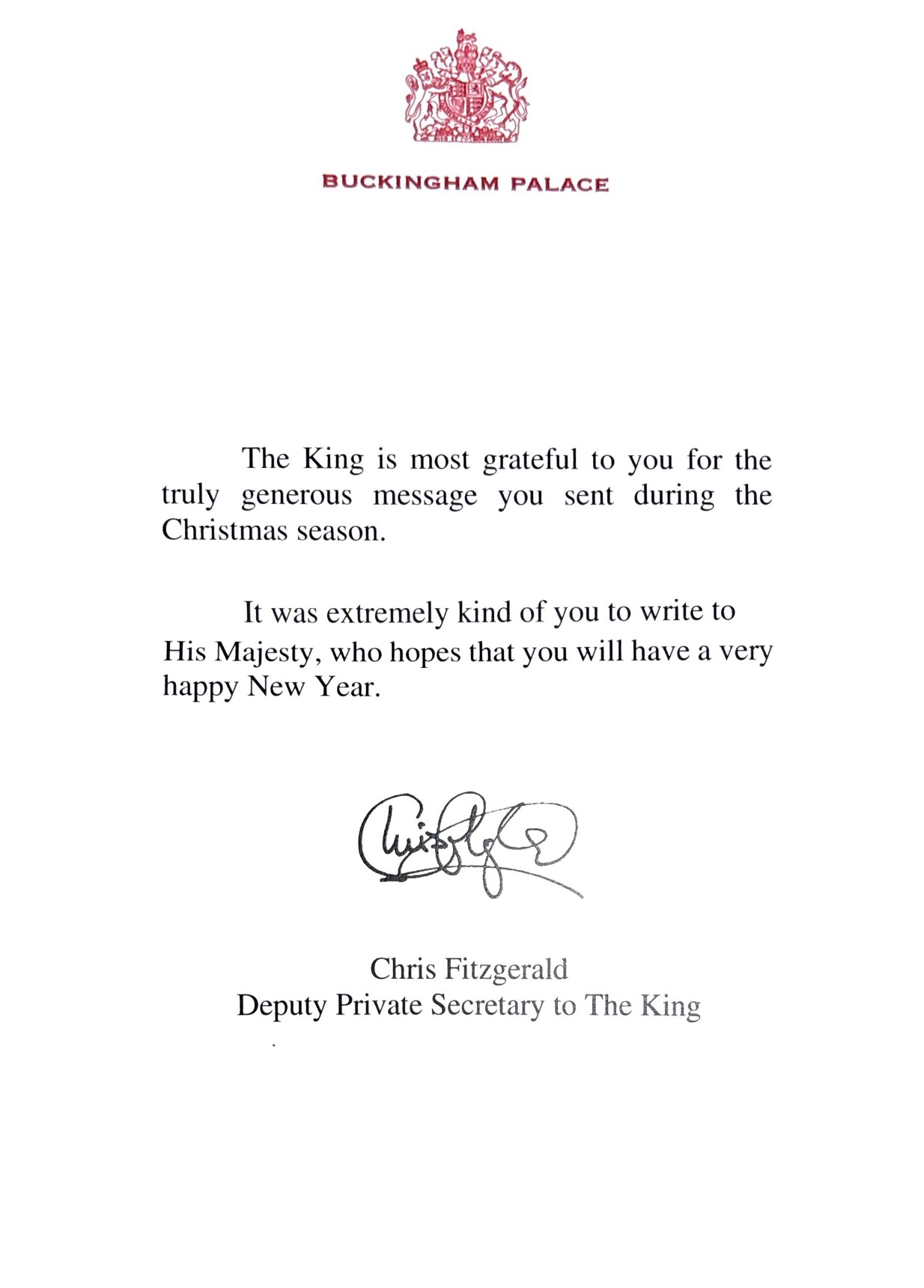 Buckingham Palace Correspondence