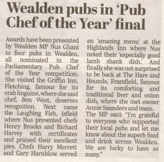 pub chef of the year