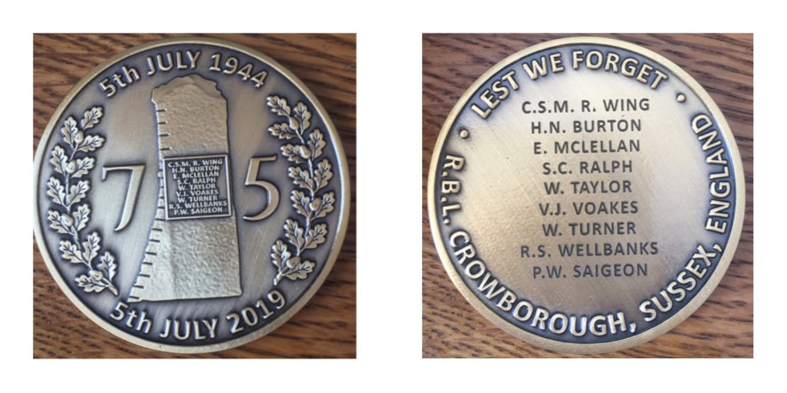 Commemorative Coin gifted to Nus Ghani by the Royal British Legion