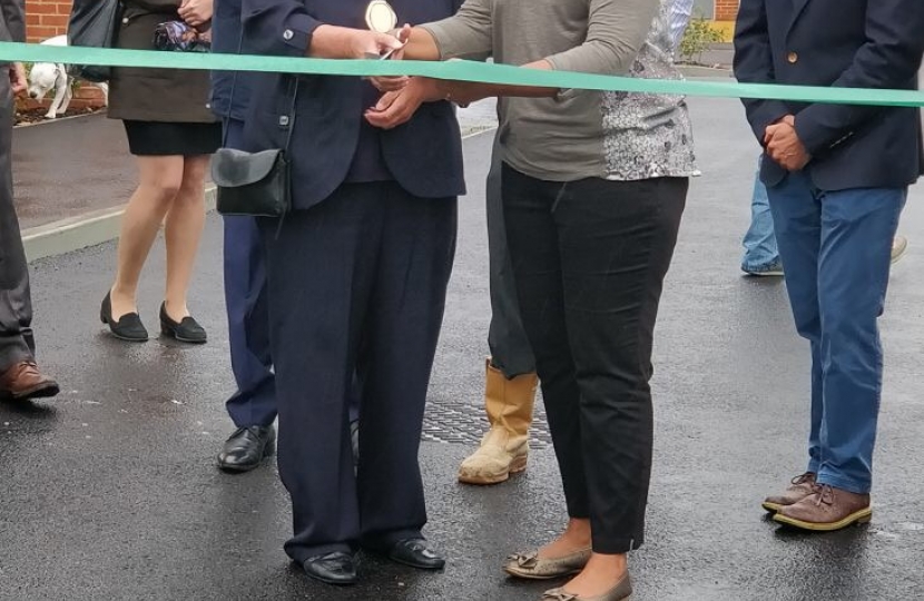 Nus Ghani and Cllr Pam Doods opening Leap Close