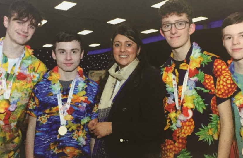 Nus with budding young engineers 