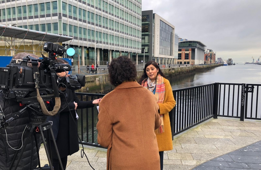 Nus Ghani in Belfast.