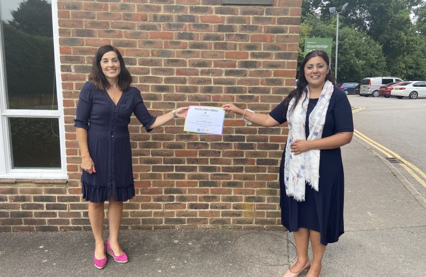 Sarah Merriman and Nus Ghani MP