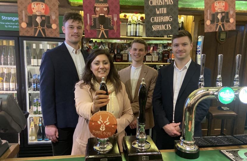 Three Acre Brewery having their products served in Westminster