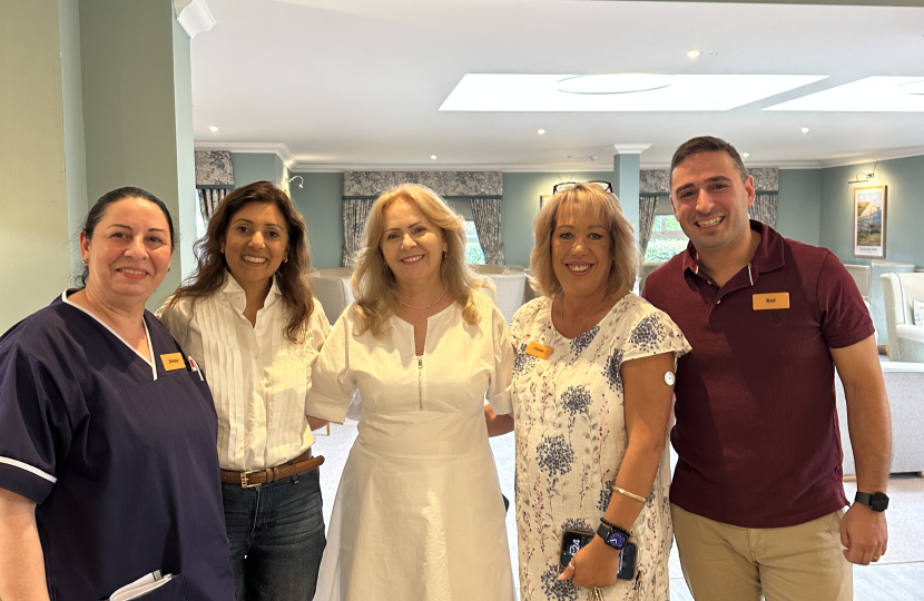 Nusrat Ghani meeting the team at Hailsham House