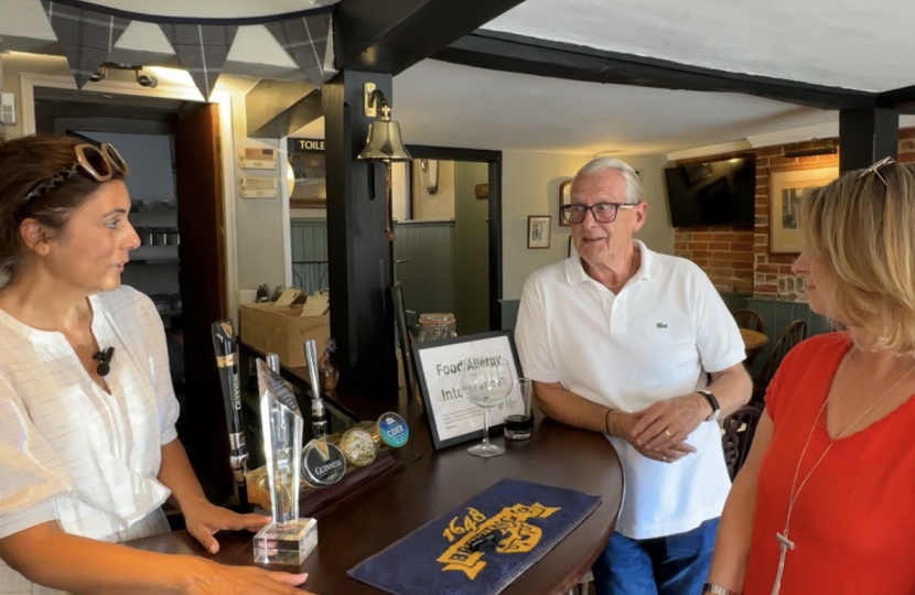 Nusrat Ghani meeting members of the Kings Head Community Benefit Society
