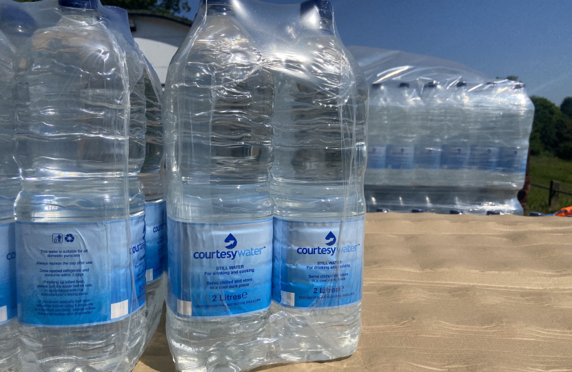 Bottled water supplied by South East Water