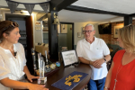 Nusrat Ghani meeting members of the Kings Head Community Benefit Society