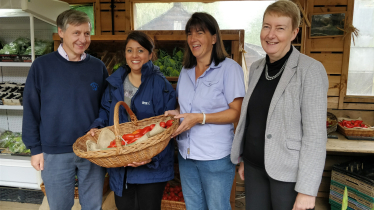 Left to right: Chris Marshall, Nus Ghani, Cllr Rowena Moore and Cllr Jeanette Towey 