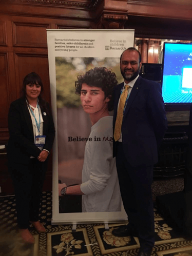 Nus with Javed Khan, Chief Executive of Barnardo’s, at the reception