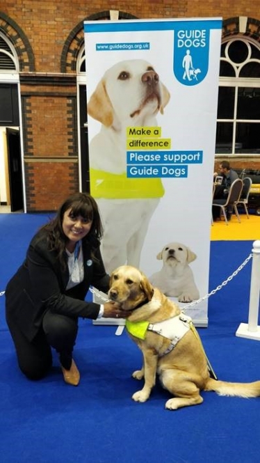 Nus with Natalie the Guide Dog