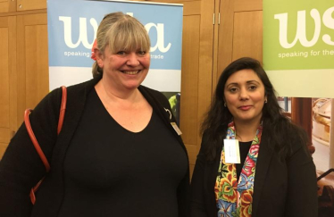 Nus Ghani with Jonica Fox of Fox&Fox vineyards. 