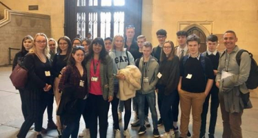 Nus Ghani with students in Westminster