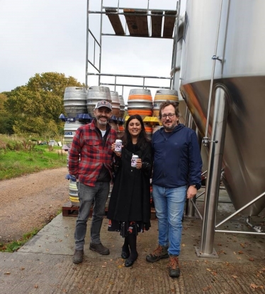 Ghani visits Gun Brewery near Chiddingly