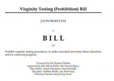 Virginity Testing Bill