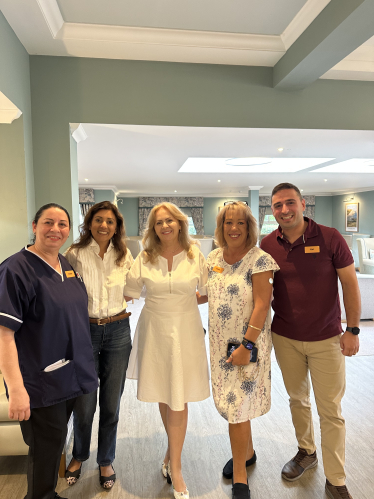 Nusrat Ghani meeting the team at Hailsham House