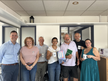 Nusrat Ghani with the Heathfield Chamber of Commerce